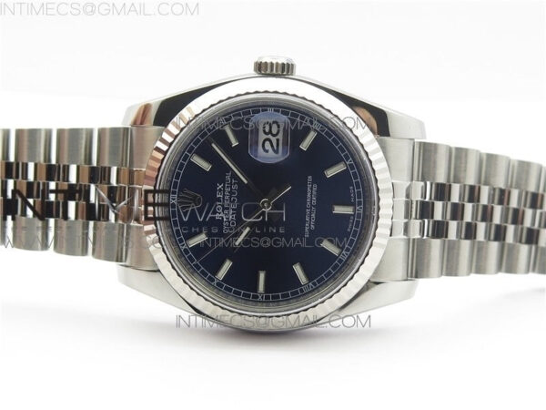 DateJust 36 SS 116234 ARF 1:1 Best Edition 904L Steel Blue Dial on Jubilee Bracelet SH3135 V3 - Image 3