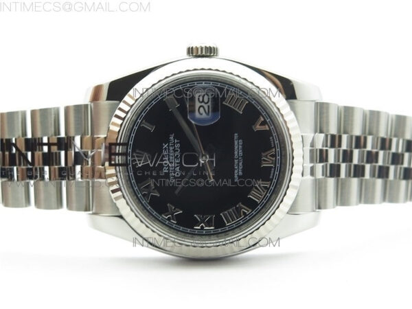 DateJust 36 SS 116234 ARF 1:1 Best Edition 904L Steel Black Dial Roman Markers on Jubilee Bracelet SH3135 V3 - Image 3