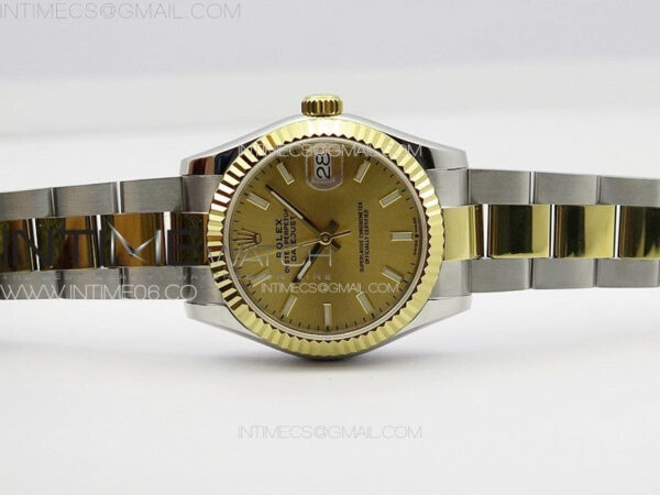 DateJust 31mm 178271 SS/YG APSF Best Edition YG Dial Sticks Markers on Oyster Bracelet A2824 - Image 3
