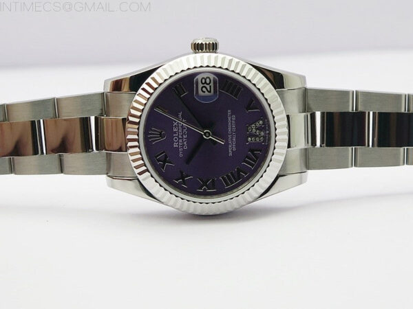 Datejust 31mm 278273 SS BP Best Edition Purple Roman Markers Dial on Oyster Bracelet - Image 3