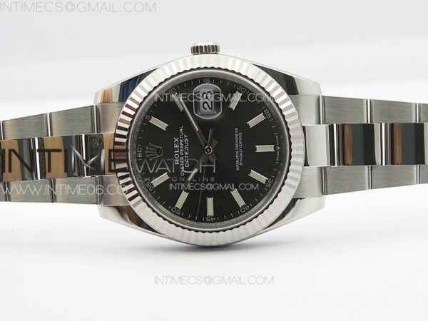 DateJust 41 126334 Clean 1:1 Best Edition 904L Steel Gray Stick Dial on Oyster Bracelet VR3235 - Image 3