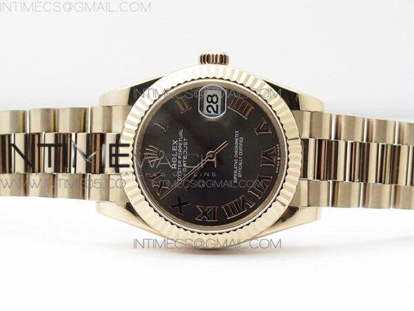 Datejust 31mm 278275 RG BP Best Edition Gray Roman Markers Dial on RG President Bracelet - Image 4