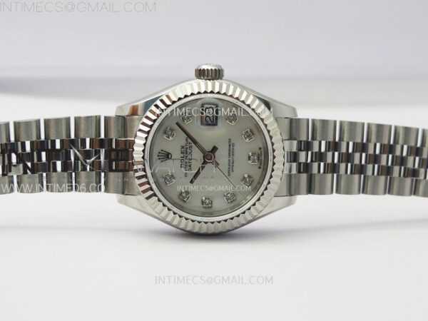 Datejust 28mm 279179 SS APSF Best Edition White MOP Dial Crystals Markers on SS Jubilee Bracelet NH05 - Image 2