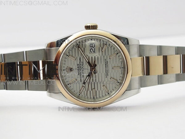 DateJust 36 SS/RG 126201 BP 1:1 Best Edition Silver Dial on Oyster Bracelet - Image 3