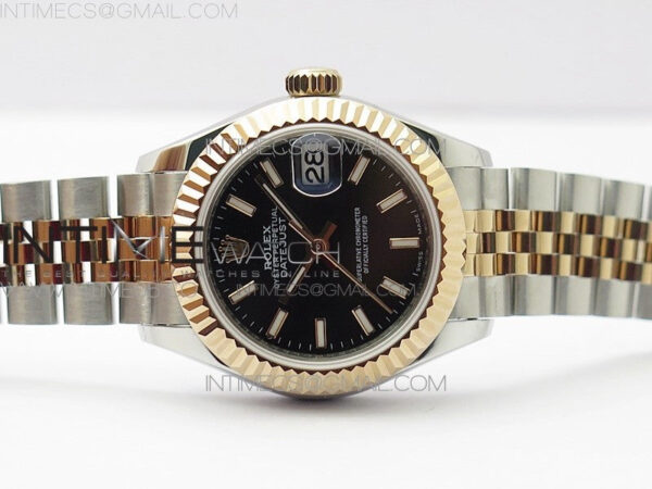 Datejust 28mm 279173 SS/RG BP Best Edition Black Stick Markers Dial on SS/RG Jubilee Bracelet ETA2671 - Image 2