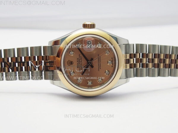 Datejust 28mm 279171 Smooth Bezel SS/RG APSF Best Edition RG Dial Crystals Markers on SS Jubilee Bracelet NH05 - Image 3