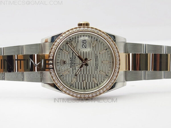 DateJust 36 SS/RG 126281 BP 1:1 Best Edition Silver Dial on Oyster Bracelet - Image 3
