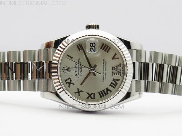 Datejust 31mm 278275 SS BP Best Edition Silver Roman Markers Dial(@6 Crystal Makrer) on SS President Bracelet - Image 3