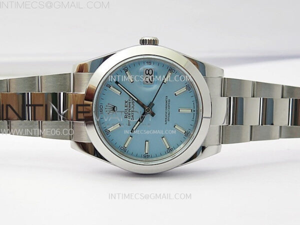 DateJust 41 126300 SS BP 1:1 Best Edition Ice Blue Dial on Oyster Bracelet - Image 3