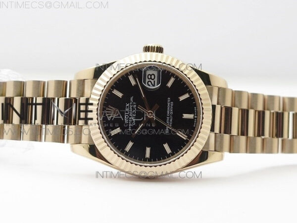 Datejust 31mm 278275 RG BP Best Edition Black Sticks Markers Dial on RG President Bracelet - Image 4