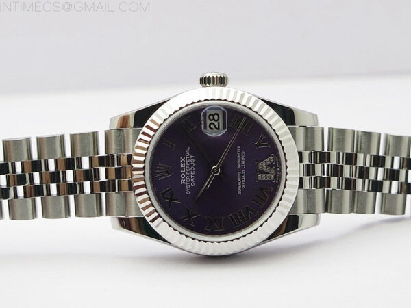 Datejust 31mm 278271 SS BP Best Edition Purple Roman Markers Dial on Jubilee Bracelet - Image 3