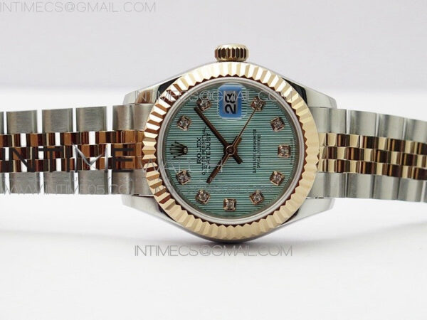 Datejust 28mm 279173 SS/RG BP Best Edition Blue Texture Dial on SS/RG Jubilee Bracelet ETA2671 - Image 3