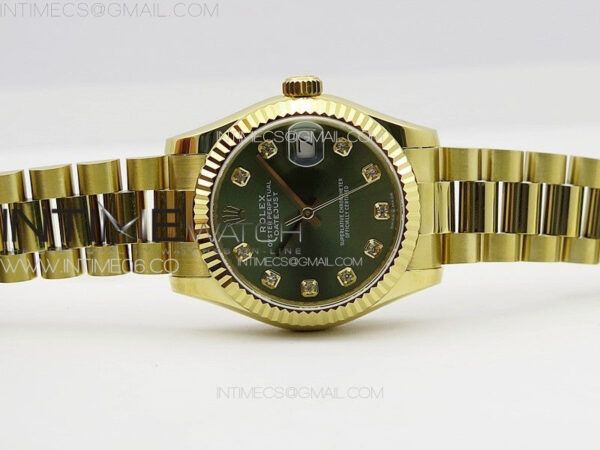 DateJust 31mm 178271 YG APSF Best Edition Gray Dial Crystal Markers on President Bracelet A2824 - Image 2