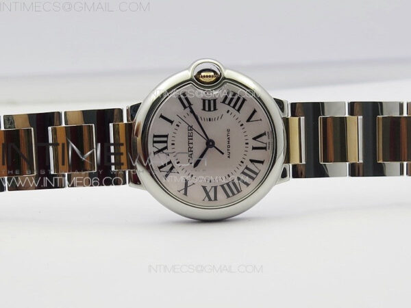 Ballon Bleu 36mm SS/RG K3F 1:1 Best Edition White MOP Dial on SS Bracelet A076 - Image 3