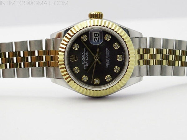 Datejust 28mm 279173 SS/YG BP Best Edition Gray Crystals Markers Dial on SS/YG Jubilee Bracelet ETA2671 - Image 3