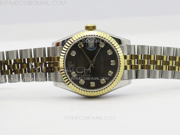 DateJust 31mm 178271 SS/YG APSF Best Edition Gray Dial Crystal Markers on Jubilee Bracelet A2824 - Image 2
