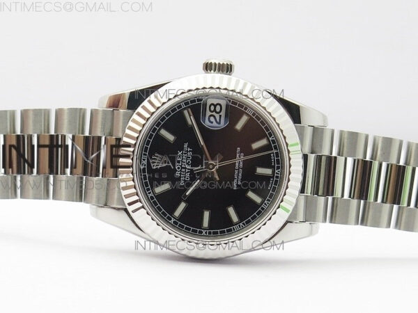 Datejust 31mm 278275 SS BP Best Edition Black Stick Markers Dial on SS President Bracelet - Image 4
