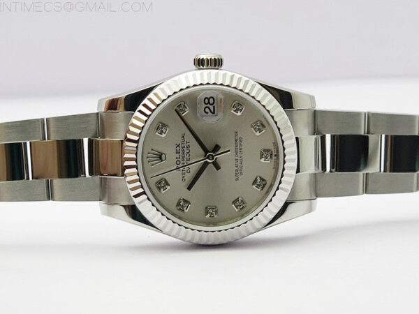 Datejust 31mm 278273 SS BP Best Edition Silver Crystals Markers Dial on Oyster Bracelet - Image 3