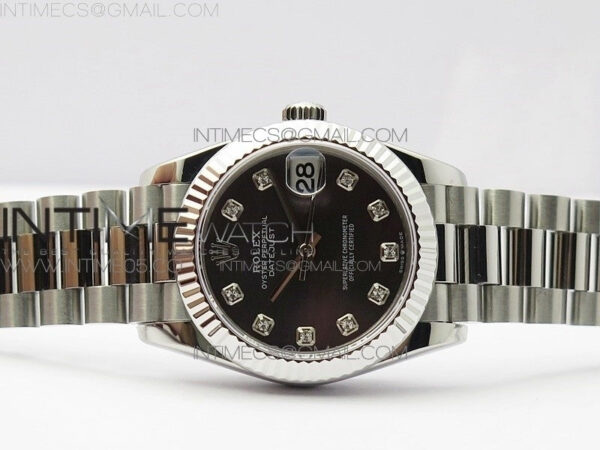 Datejust 31mm 278275 SS BP Best Edition Gray MOP Crystals Markers Dial on SS President Bracelet - Image 3