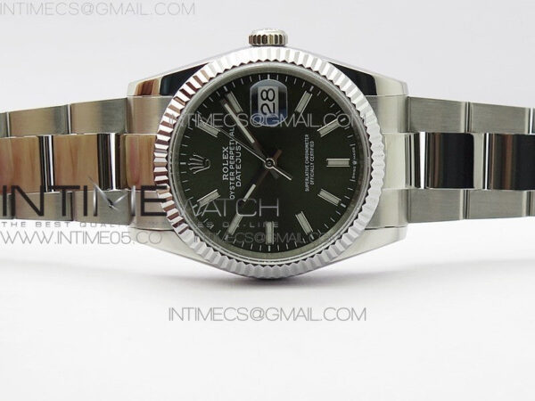Datejust 36mm 116231 SS BP 1:1 Best Edition Green Dial Stick Markers On SS Oyster Bracelet A2824 - Image 4