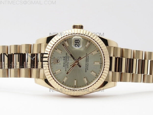 Datejust 31mm 278275 RG BP Best Edition Silver Sticks Markers Dial on RG President Bracelet - Image 2