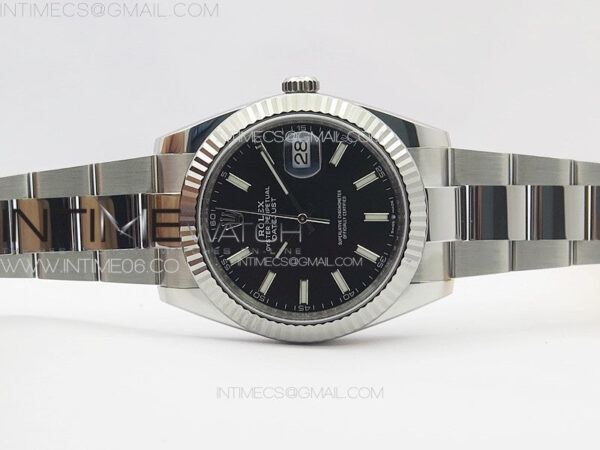 DateJust 41 126334 Clean 1:1 Best Edition 904L Steel Black Stick Dial on Oyster Bracelet VR3235 - Image 3