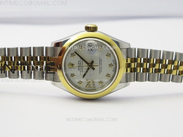 Datejust 28mm 279173 Smooth Bezel SS/YG APSF Best Edition White MOP Dial Star Crystals Markers on Jubilee Bracelet NH05 - Image 3