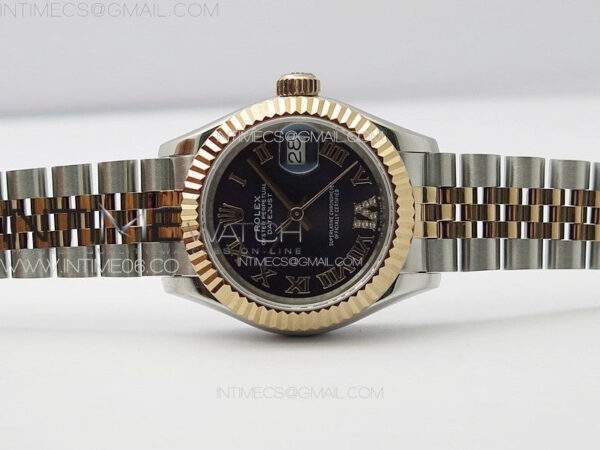 Datejust 28mm 279179 SS/RG APSF Best Edition Blue Dial Roman Markers on SS/RG Jubilee Bracelet NH05 - Image 3