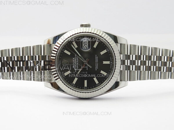 DateJust 41 126334 Clean 1:1 Best Edition 904L Steel Gray Stick Dial on Jubilee Bracelet VR3235 - Image 3