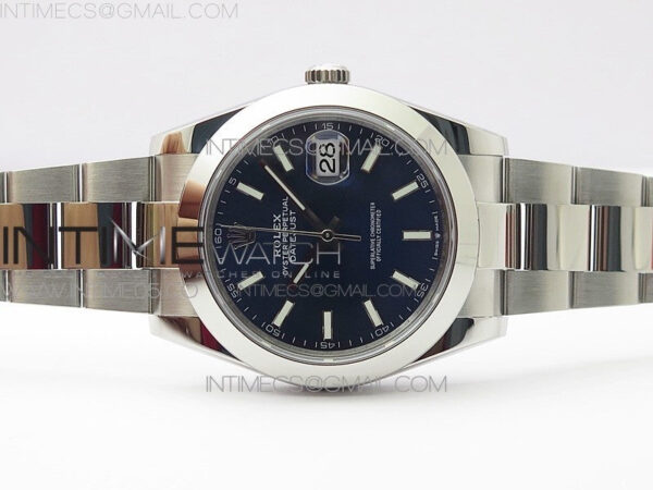 DateJust 41 126300 904L SS VSF 1:1 Best Edition Blue Dial on Oyster Bracelet VS3235 - Image 3