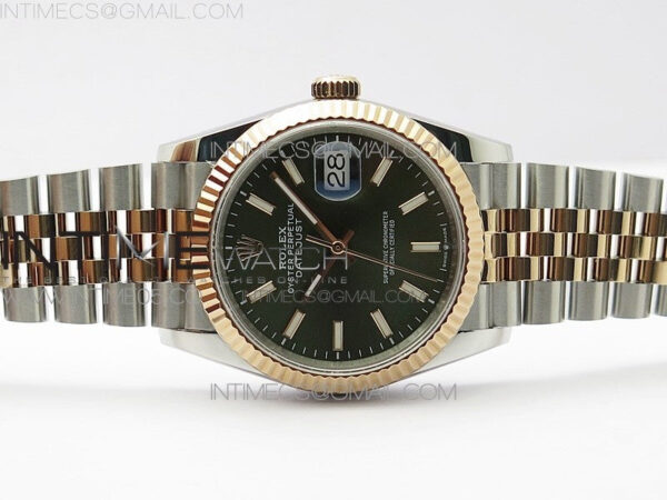 Datejust 36mm 116231 SS/RG BP 1:1 Best Edition Green Dial Stick Markers On SS/RG Jubilee Bracelet A2824 - Image 3