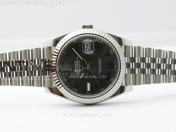 DateJust 41 126334 Clean 1:1 Best Edition 904L Steel Gray Roman Dial on Jubilee Bracelet VR3235 - Image 3