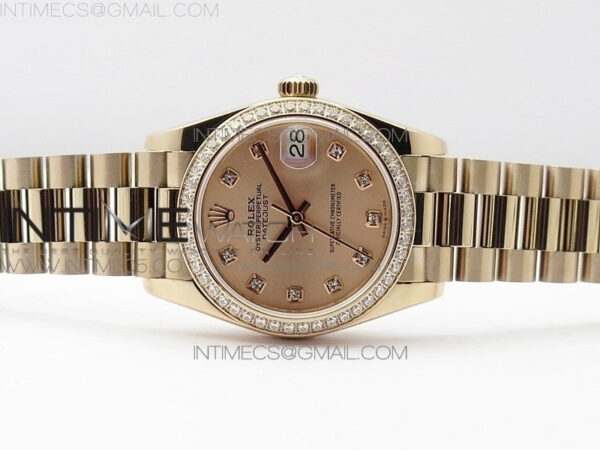 Datejust 31mm 278275 RG Dia Bezel BP Best Edition RG Crystal Markers Dial on RG President Bracelet - Image 4