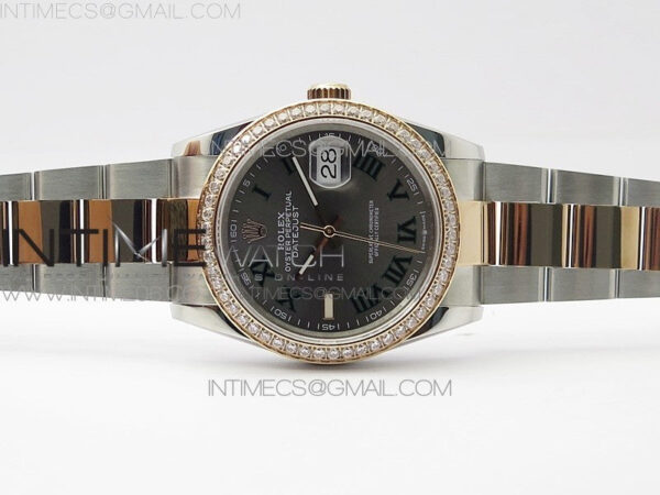 DateJust 36 SS/RG 126281 BP 1:1 Best Edition Gray Dial on Oyster Bracelet - Image 3