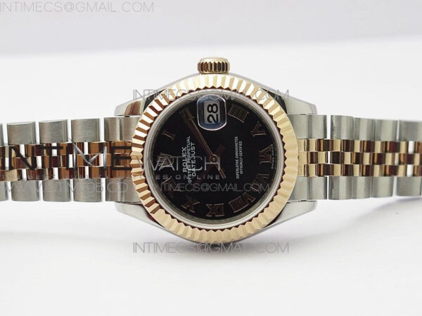 Datejust 28mm 279173 SS/RG BP Best Edition Black Roman Markers Dial on SS/RG Jubilee Bracelet ETA2671 - Image 3