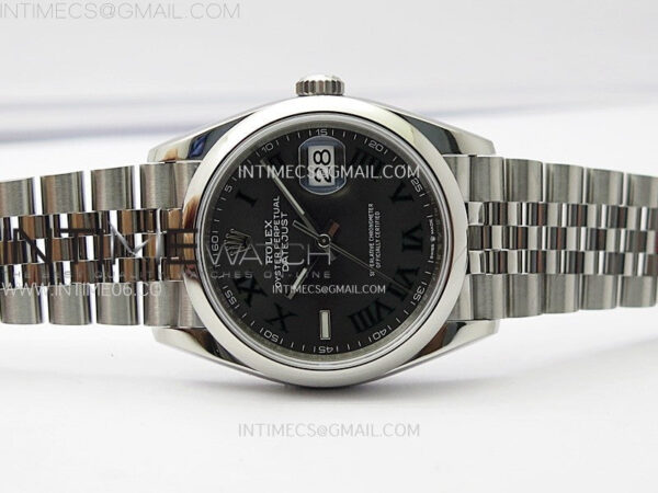 DateJust 36 SS 126200 904L Steel VSF 1:1 Best Edition Gray Dial Roman Markers on Jubilee Bracelet VS3235 - Image 3