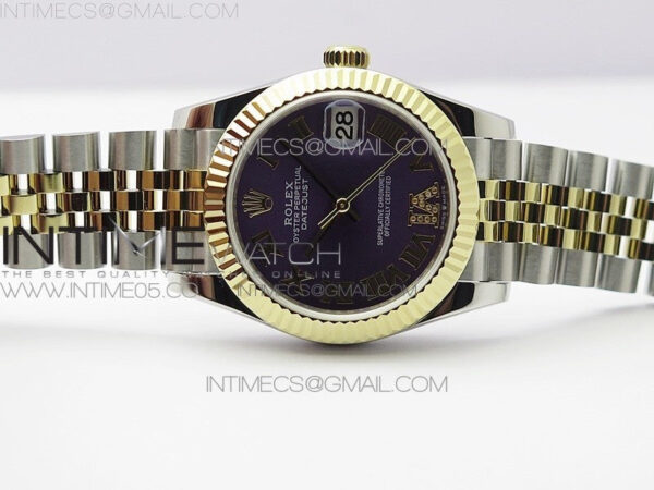Datejust 31mm 278273 SS/YG BP Best Edition Purple Roman Markers Dial on SS/YG Jubilee Bracelet - Image 3