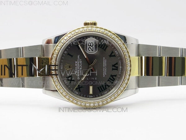 DateJust 36 SS/YG 126283 JDF 1:1 Best Edition Gray Dial on Oyster Bracelet - Image 3