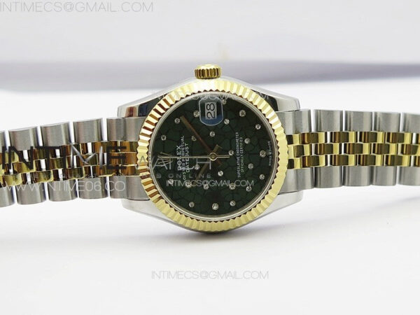 DateJust 31mm 72610 SS/YG APSF Best Edition Blue Flowers Crystals Dial on Jubilee Bracelet A2824 - Image 2