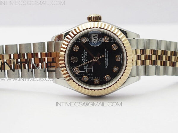 Datejust 28mm 279173 SS/RG BP Best Edition Black Crystal Markers Dial on SS/RG Jubilee Bracelet ETA2671 - Image 4