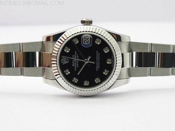 Datejust 31mm 278273 SS BP Best Edition Black Crystal Markers Dial on Oyster Bracelet - Image 3