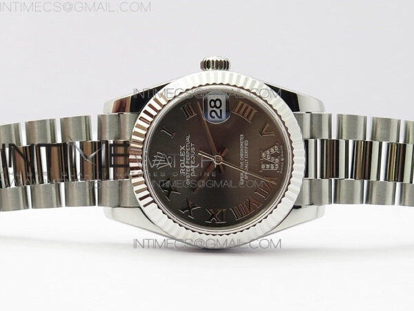 Datejust 31mm 278275 SS BP Best Edition Gray Roman Markers Dial(@6 Crystal Makrer) on SS President Bracelet - Image 3