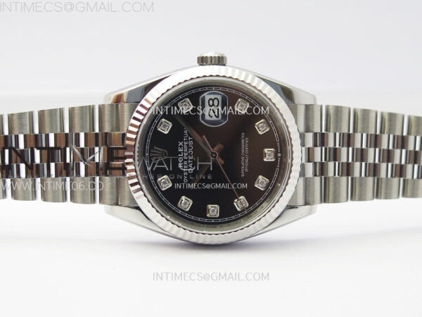 DateJust 36 SS 126234 VSF 1:1 Best Edition 904L Steel Black Dial Diamonds Markers on Jubilee Bracelet VS3235 - Image 3