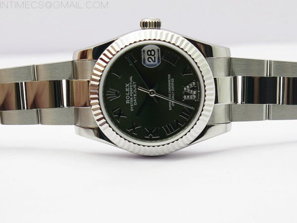 Datejust 31mm 278273 SS BP Best Edition Green Roman Markers Dial on Oyster Bracelet - Image 4