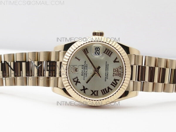 Datejust 31mm 278275 RG BP Best Edition Silver Roman Markers Dial @6 Dia on RG President Bracelet - Image 2