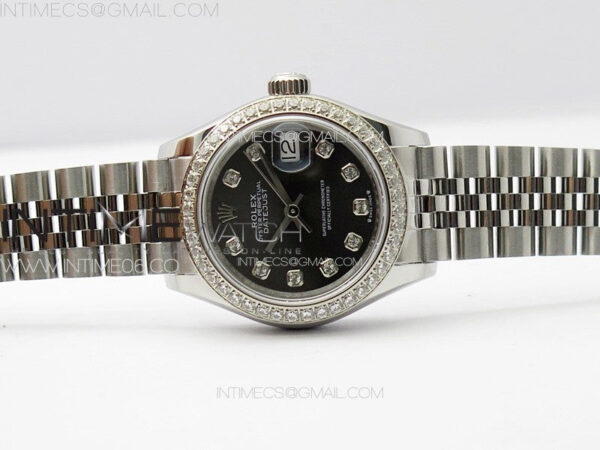 Datejust 28mm 279179 SS/Crystals APSF Best Edition Gray Dial Crystals Markers on SS Jubilee Bracelet NH05 - Image 3