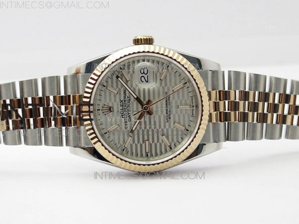 DateJust 36 SS/RG 126231 BP 1:1 Best Edition Silevr Dial on Oyster Bracelet - Image 3