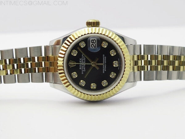 Datejust 28mm 279173 SS/YG BP Best Edition Black Crystals Markers Dial on SS/YG Jubilee Bracelet ETA2671 - Image 3