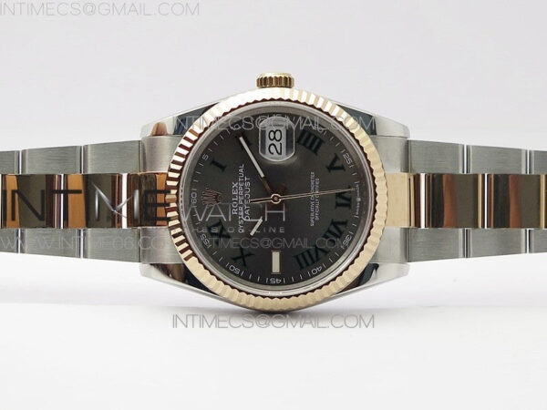 DateJust 36 SS/RG 126231 BP 1:1 Best Edition Gray Dial on Oyster Bracelet - Image 4