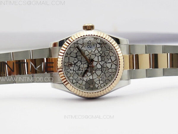 DateJust 31mm 72610 SS/RG APSF Best Edition Blue Flowers Crystals Dial on Oyster Bracelet A2824 - Image 3